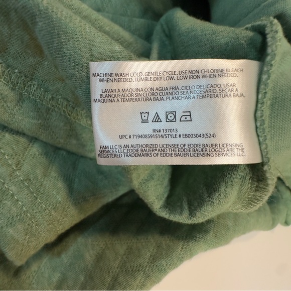 Eddy Bauer light green quilted half zip pullover sweatshirt Women’s small | rr3 - Picture 5 of 6